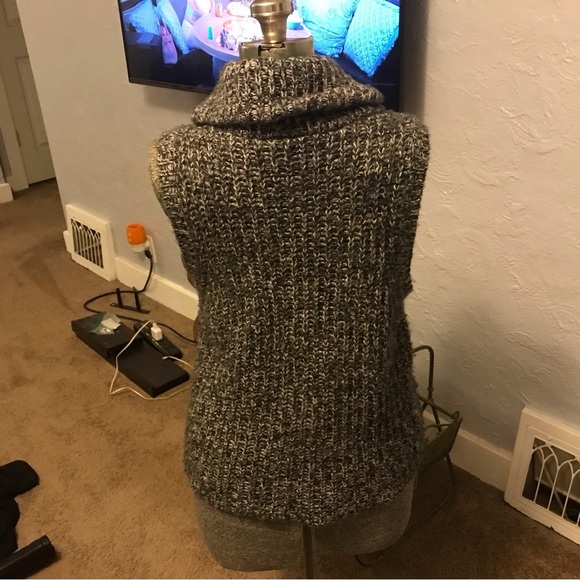 Eileen Fisher Tweedy Yak Merino Wool Blend Knit Sweater Vest Full Zip - Picture 5 of 8